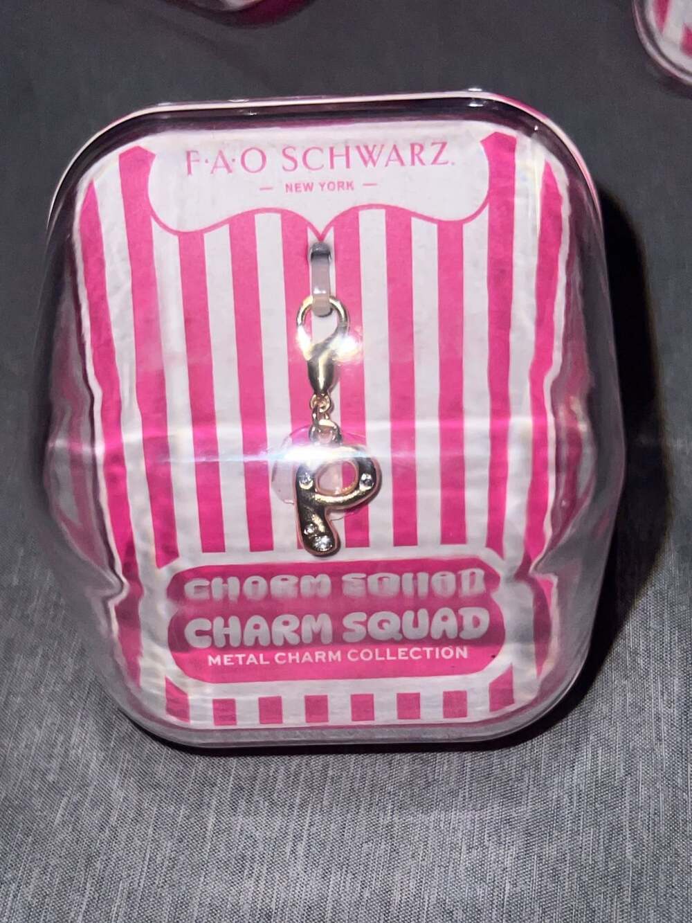 FAO Schwarz Charm Squad Metal Letter P Initial Charm